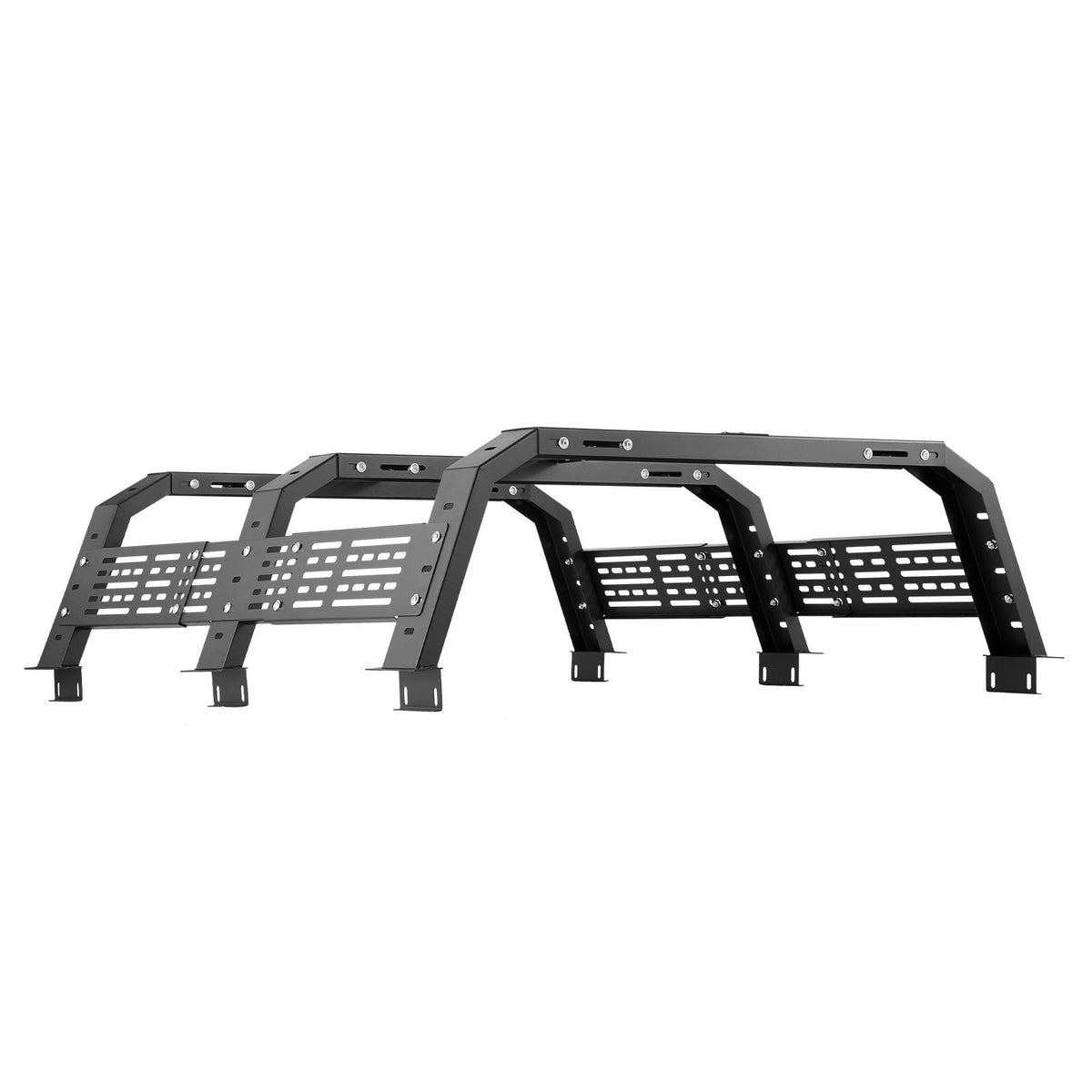 Overland Truck Bed Rack, 54.3-68.3 in Width, Adjustable Overland Bed Cargo Rack with Sidebar and 900 lbs Static Load Capacity, Heavy Duty Steel, Compatible with Full Size and Mid-Size Trucks