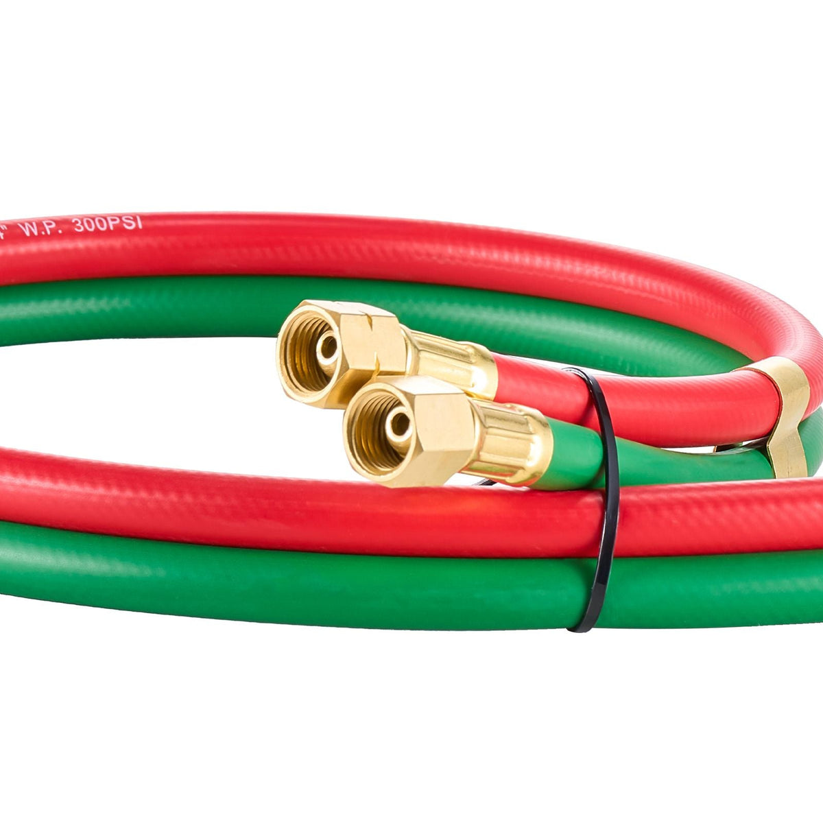 Oxygen Acetylene Hose, 1/4-Inch x 25FT Oxy Acetylene Hose with 9/16"-18 B Fitting, 300PSI T Grade Welding Cutting Torch Twin Hose, Compatible with Oxygen, Acetylene, Propane and Other Fuel Gases