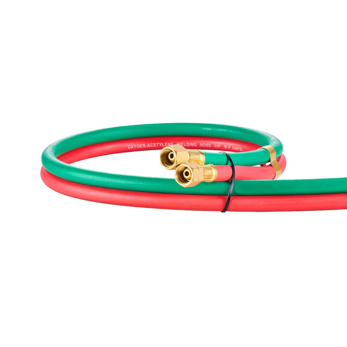 Oxygen Acetylene Hose, 1/4-Inch x 50FT Oxy Acetylene Hose with 9/16"-18 LH/RH B Fittings, R Grade Welding Torch Twin Hose with 300PSI Maximum Working Pressure for Cutting Soldering Brazing