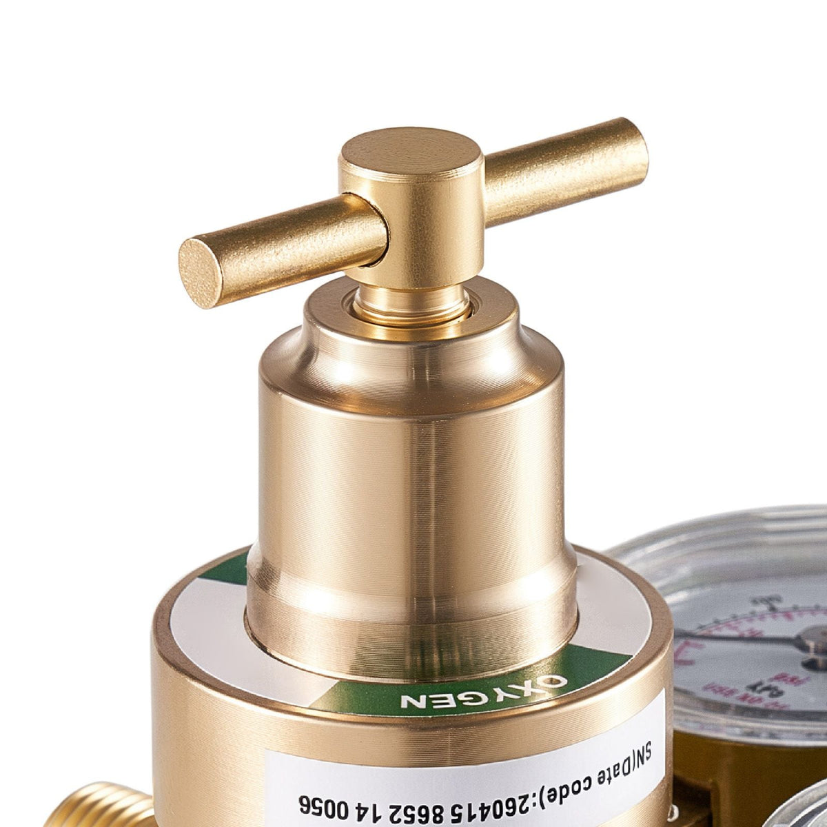 Oxygen Acetylene Regulator Set, Oxy-Acetylene Regulators, 0-4000PSI and 0-400PSI Welding Gas Gauges with CGA-540/CGA-200 Inlet Connection & 3/8"-24 Outlet Connection, T-Handle Adjustment