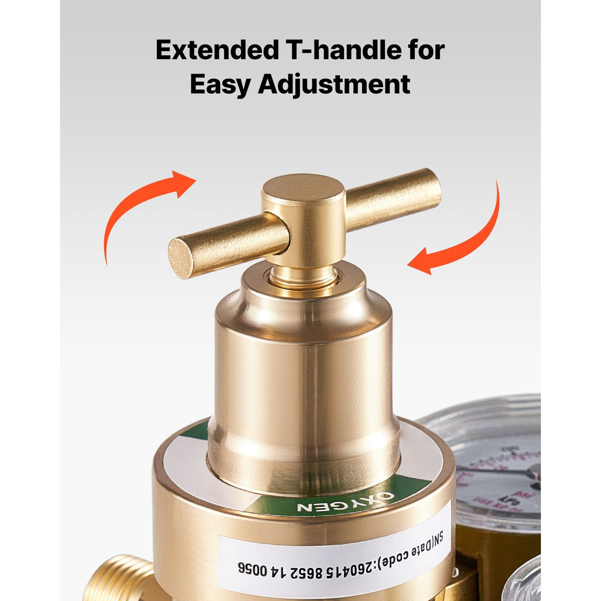Oxygen Acetylene Regulator Set, Oxy-Acetylene Regulators, 0-4000PSI and 0-400PSI Welding Gas Gauges with CGA-540/CGA-200 Inlet Connection & 9/16"-18 Outlet Connection, T-Handle Adjustment