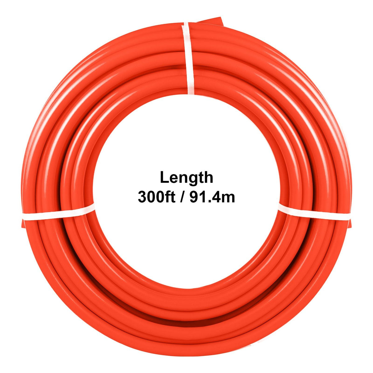 Oxygen Barrier 1/2 Inch 300 Feet Tube Coil EVOH PEX-B Pipe, for Residential Commercial Radiant Floor Heating, Red