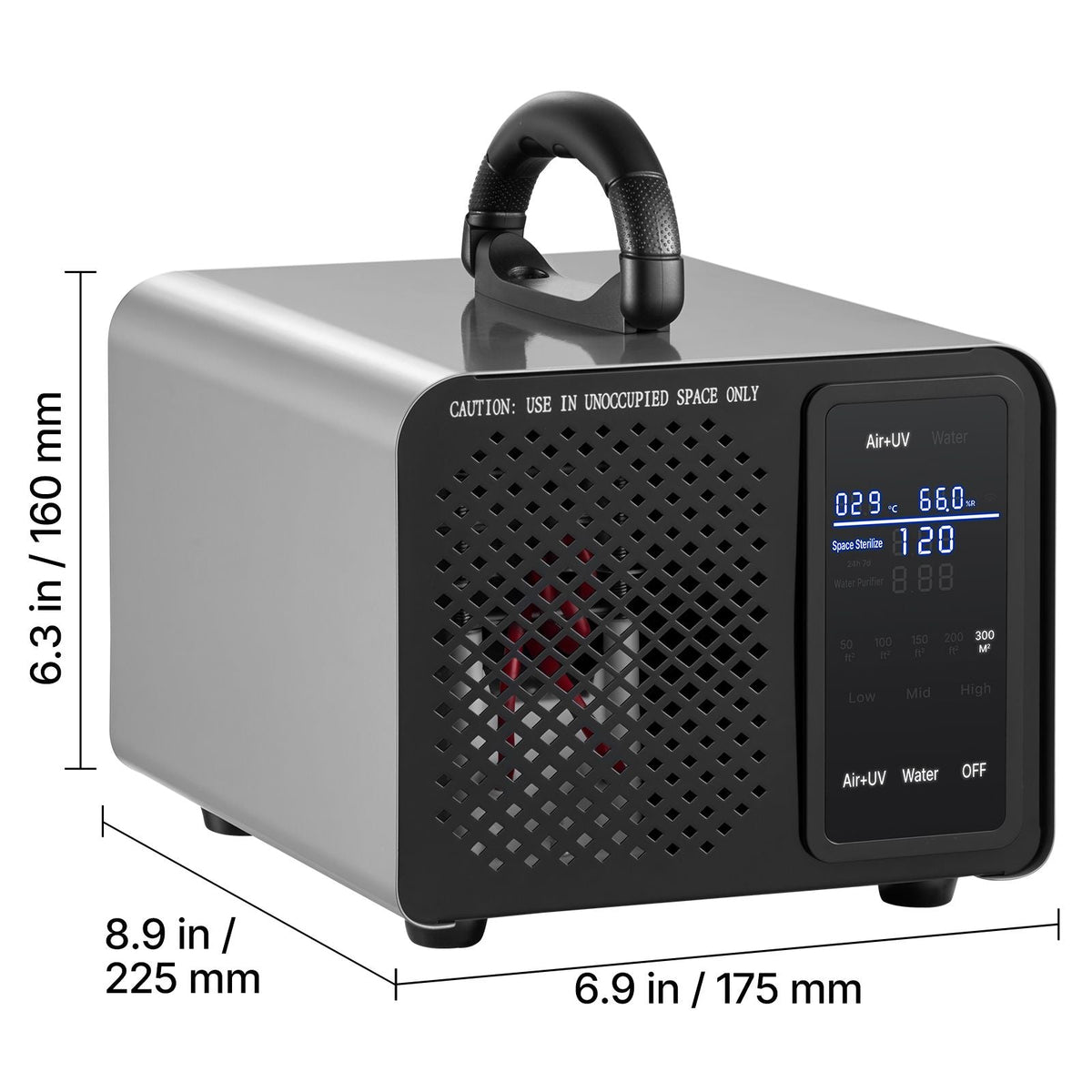 Ozone Generator, 36000mg/h Commercial Ozone Machine, with 15s Delayed Start & Area-Based Timer & LCD Touchscreen Display, Industrial Deodorizer for Car, Smoke, Home Odors, Up to 3200 sq.ft