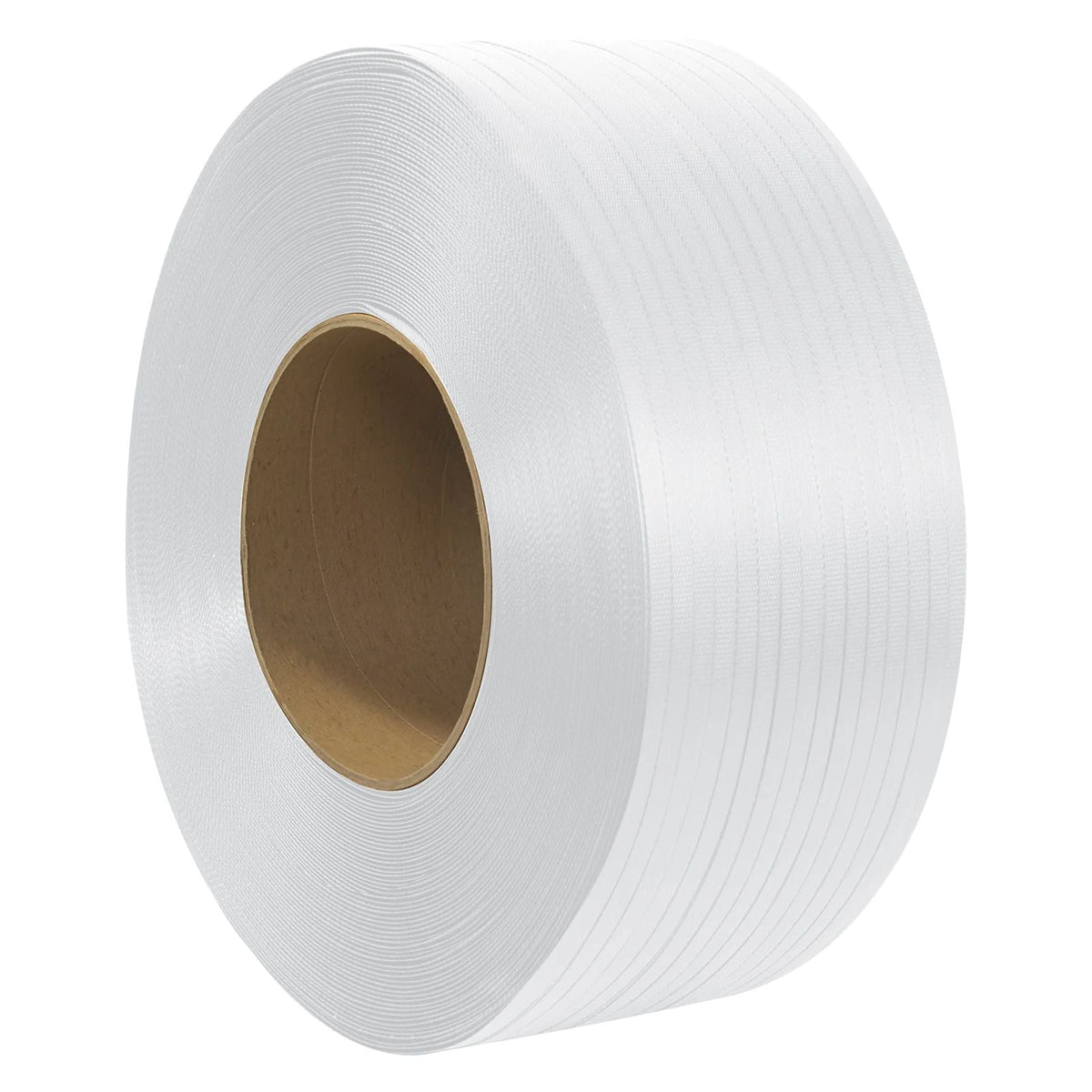 Packaging Polypropylene (PP) Strapping Roll, 9900' Length x 1/2" Width x 0.03" Thickness, 243 lbs Break Strength, Heavy Duty Banding Pallet Strap Coil, Portable Strong Packing Straps, White