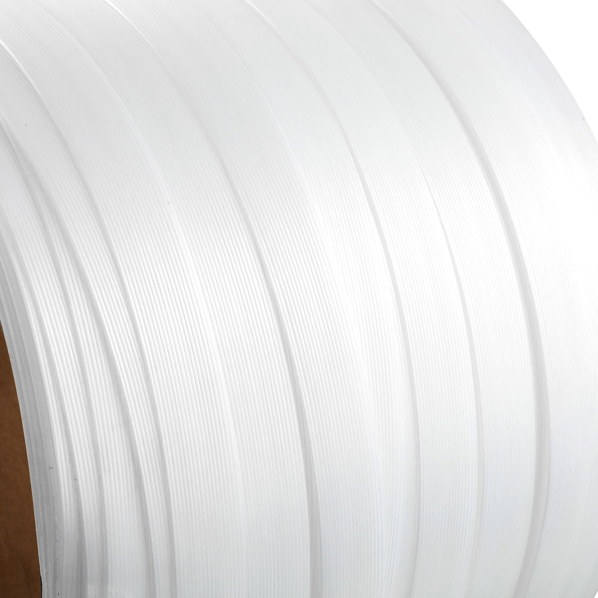 Packaging Woven Cord Strapping Roll, 330' Length x 3/4" Width x 0.03" Thickness, 1763 lbs Break Strength, Heavy Duty Banding Pallet Strap Coil, Portable Strong Banding Packing Straps, White