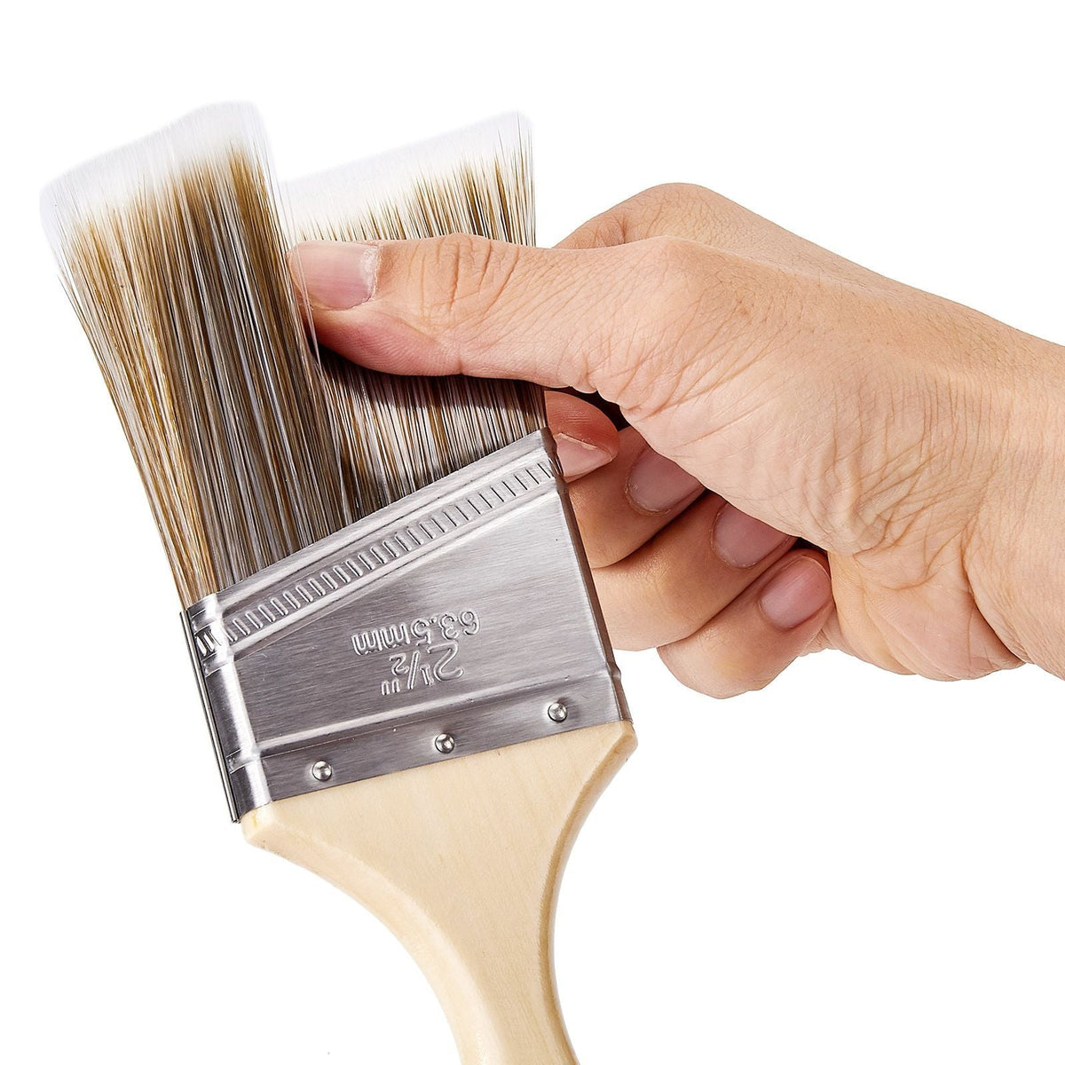 Paint Brushes, 12 Piece Angle Paint Brush, Treated Wood Handle, Paint Brush Set for All Latex and Oil Paints & Stains, Wood Stain Brushes for Cabinets, Walls, Fences, Interior & Exterior Use