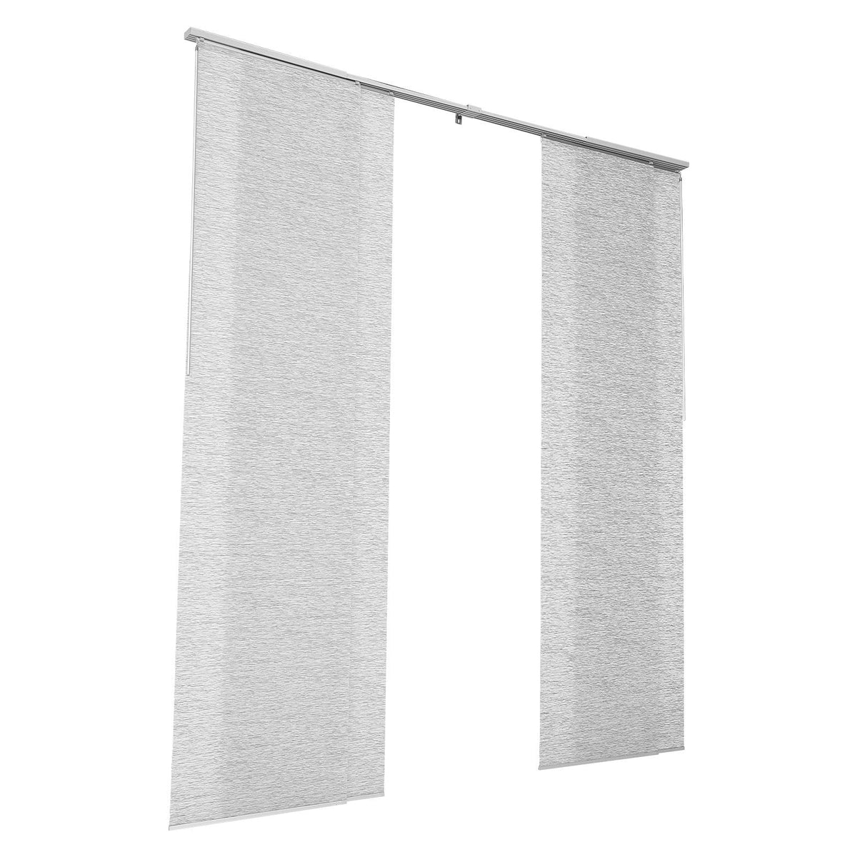 Panel Track Blinds, Extendable Track from 45.8 in to 86 in W, Trimmable Panel Curtains Up to 96 in H, Adjustable Vertical Panel Blinds for Sliding Doors, Patio Doors, Room Divider, Window, Gray