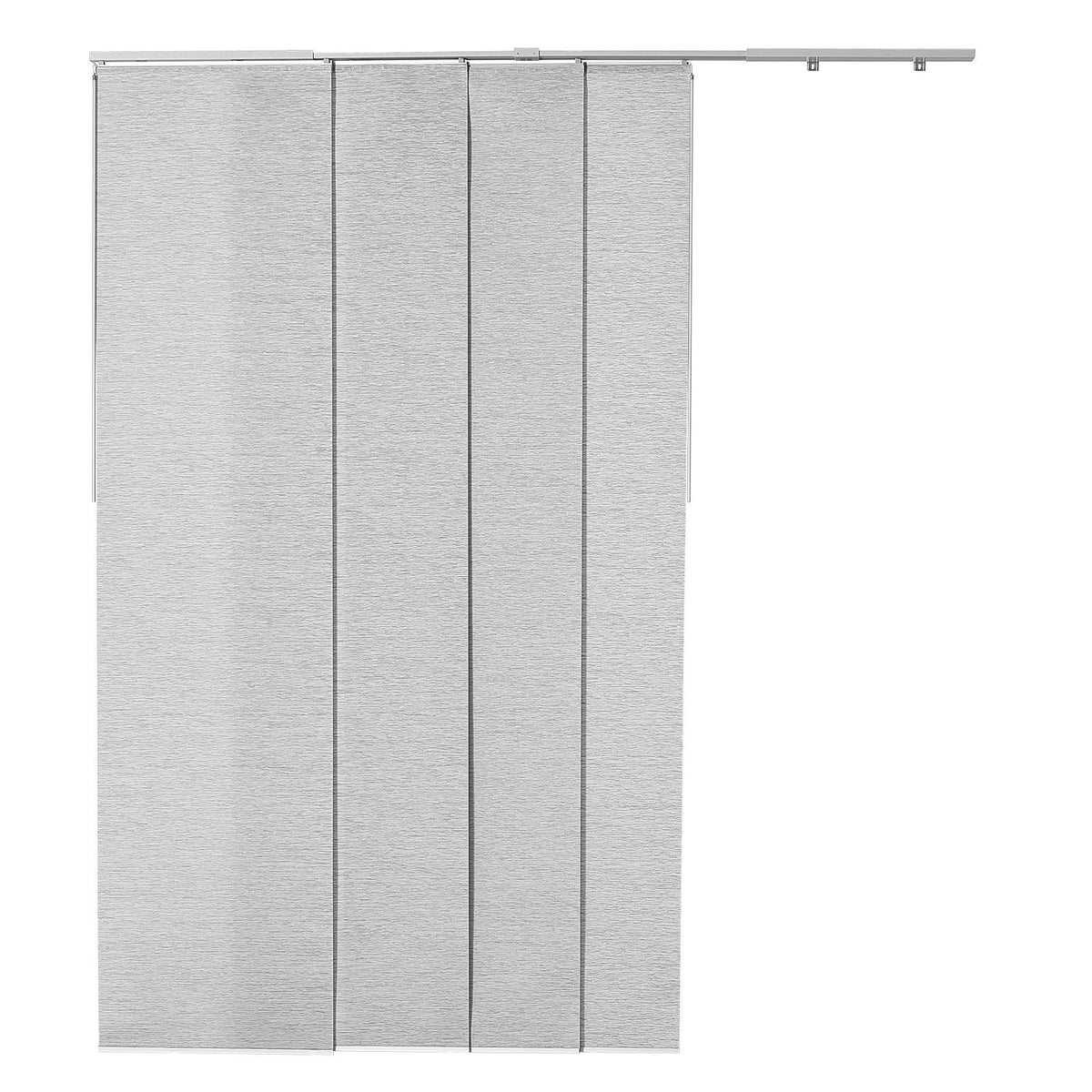 Panel Track Blinds, Extendable Track from 45.8 in to 86 in W, Trimmable Panel Curtains Up to 96 in H, Adjustable Vertical Panel Blinds for Sliding Doors, Patio Doors, Room Divider, Window, Gray