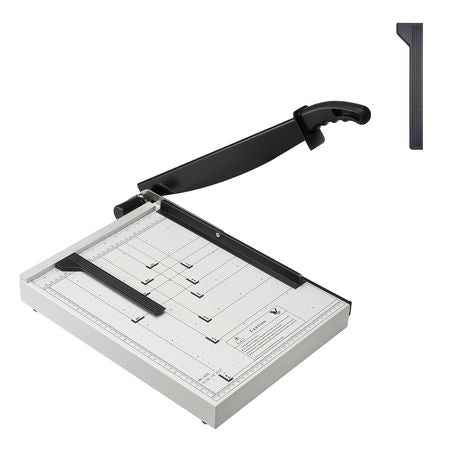 Paper Cutter, Guillotine Trimmer, 15" Cut Length, 16 Sheets Capacity, Heavy Duty Guillotine Paper Cutter with Guard Rail/Blade Lock for Cardstock/Cardboard, Paper Trimmer for Home Office School