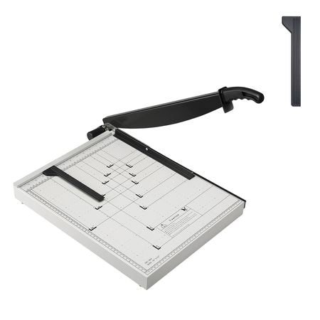 Paper Cutter, Guillotine Trimmer, 18" Cut Length, 15 Sheets Capacity, Heavy Duty Guillotine Paper Cutter with Guard Rail/Blade Lock for Cardstock/Cardboard, Paper Trimmer for Home Office School