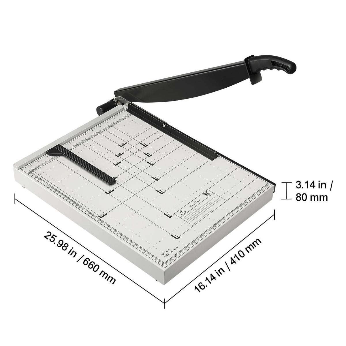 Paper Cutter, Guillotine Trimmer, 18" Cut Length, 15 Sheets Capacity, Heavy Duty Guillotine Paper Cutter with Guard Rail/Blade Lock for Cardstock/Cardboard, Paper Trimmer for Home Office School