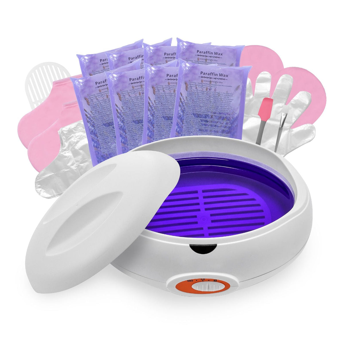 Paraffin Wax Machine for Hands and Feet, 2000ML Professional Paraffin Wax Warmer, Low/High 2-Level Temperature Control Paraffin Bath Moisturizing Kit for Skin Hydration, Home Spa, Beauty Salons