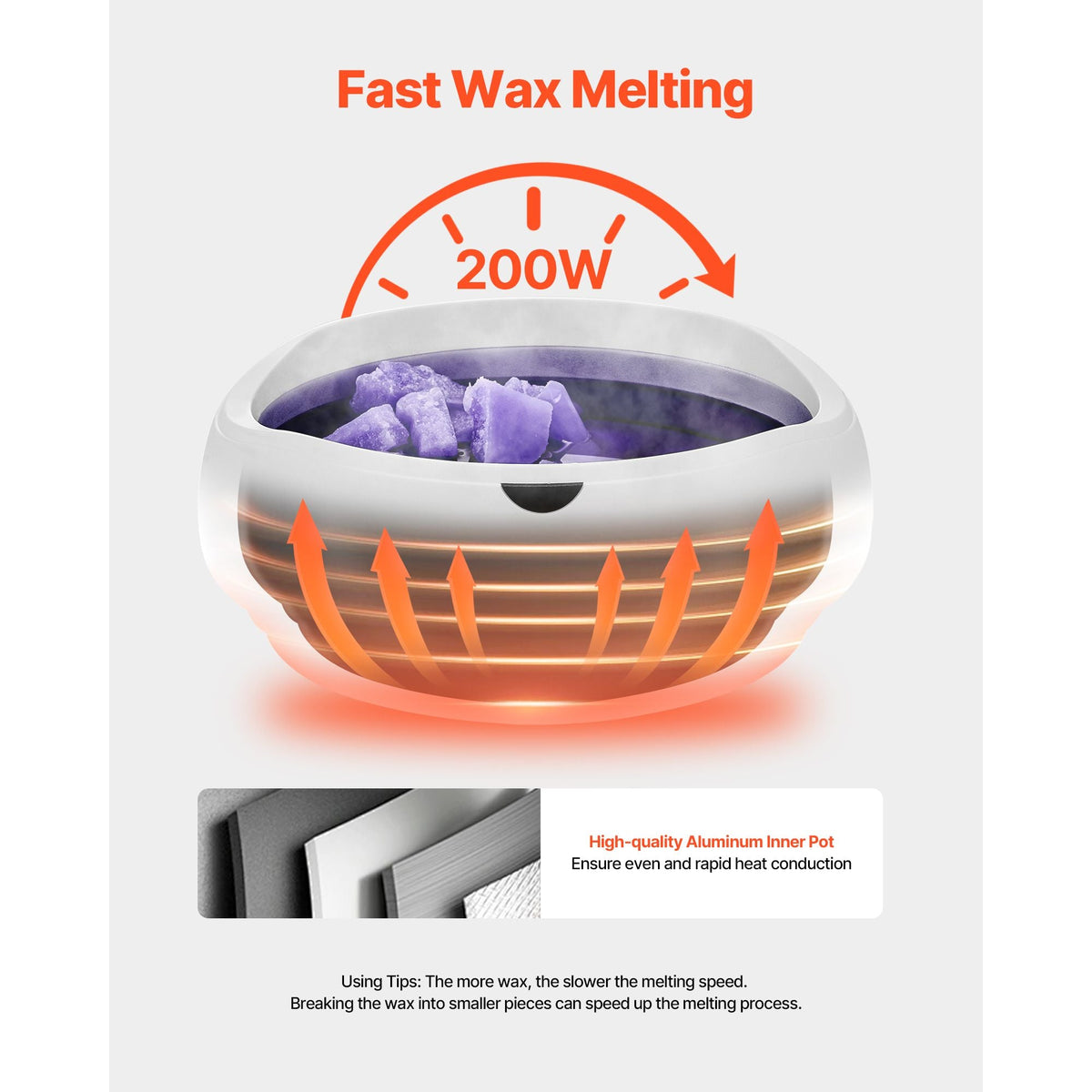 Paraffin Wax Machine for Hands and Feet, 2000ML Professional Paraffin Wax Warmer, Low/High 2-Level Temperature Control Paraffin Bath Moisturizing Kit for Skin Hydration, Home Spa, Beauty Salons