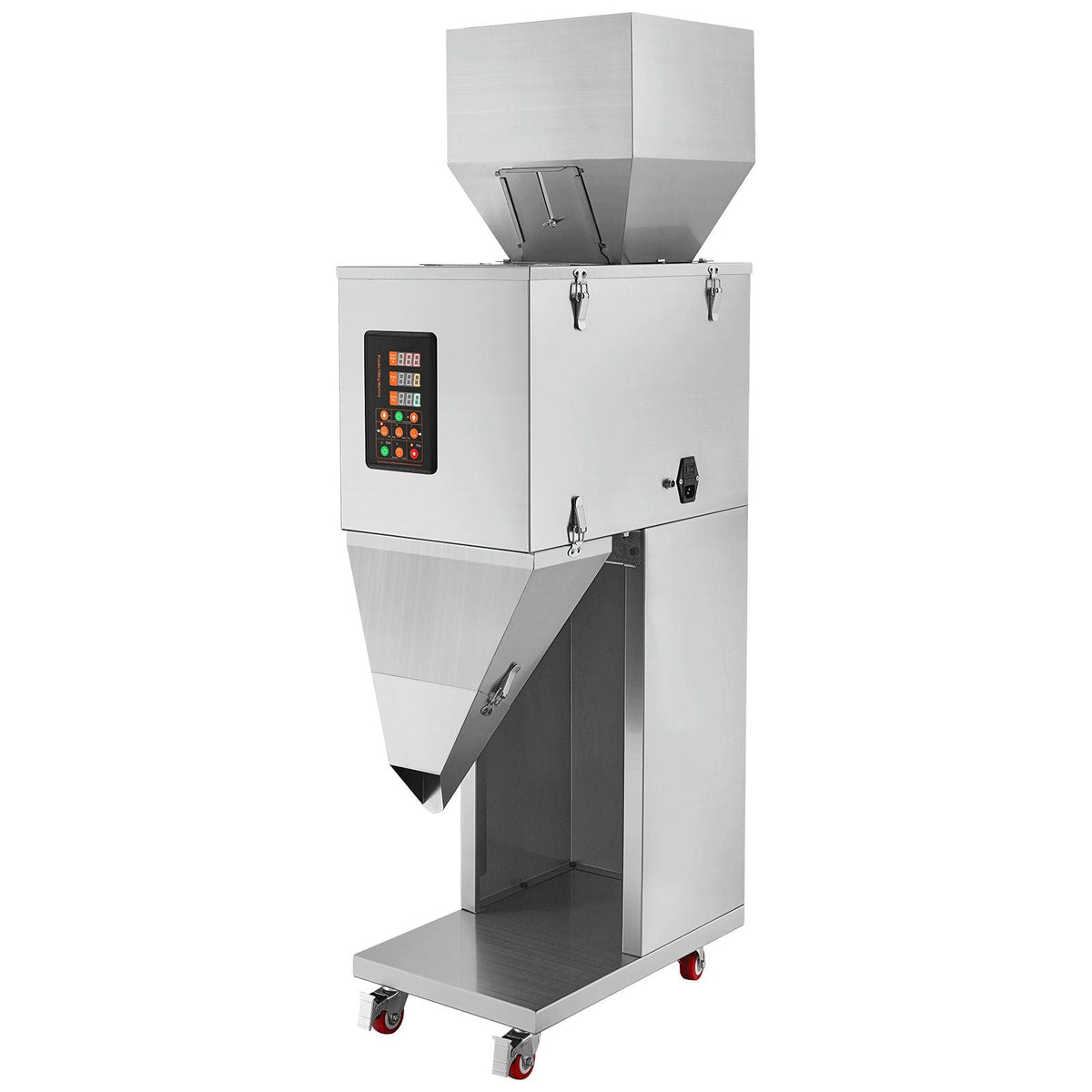 Particle Filling Machine, 0.022-2.2 lbs/10-1000g, Automatic Filler Machine with Foot Pedal, Stainless Steel Weighing Filling Machine, Weigh Filler for Beans Seeds Grains Tea Granular Packing
