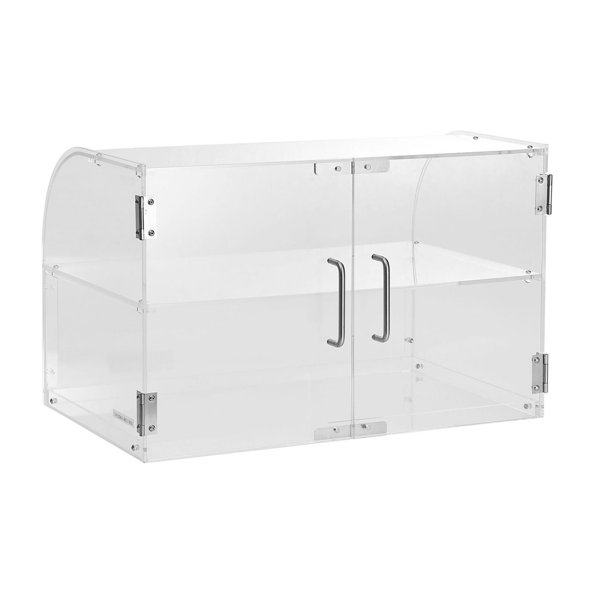 Pastry Display Case, 2-Tier Commercial Countertop Bakery Display Case, Acrylic Display Box with Rear Door Access & Removable Shelves, Keep Fresh for Donut Bagels Cake Cookie, 22"x14"x14"