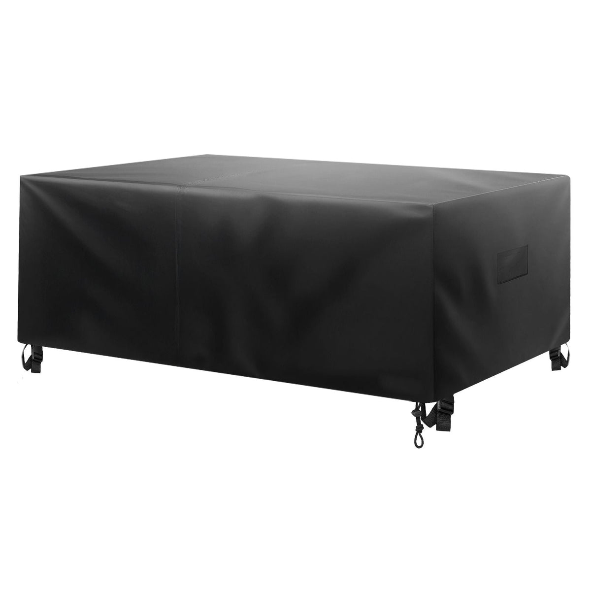 Patio Furniture Cover, 420D Heavy Duty Waterproof Outdoor Dining Table and Chairs Cover, Large Rectangular Patio Table Covers with Air Vent for All Weather, 110L x 84W x 28H inch, Black