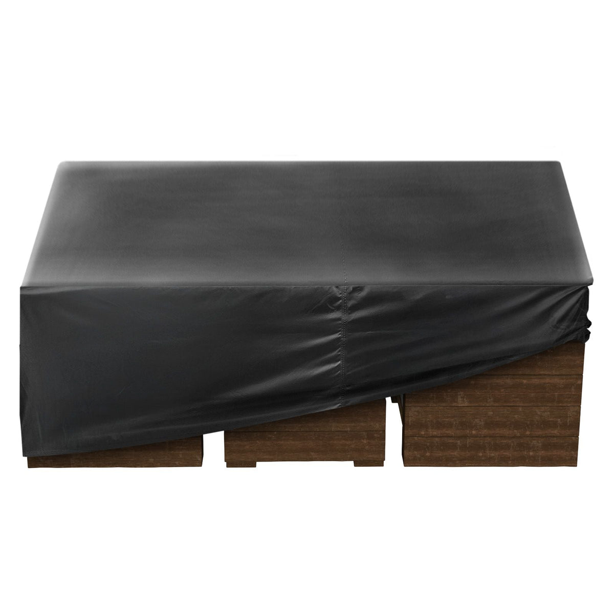 Patio Furniture Cover, 420D Heavy Duty Waterproof Outdoor Dining Table and Chairs Cover, Large Squre Patio Table Covers with Air Vent for All Weather, 126L x 126W x 32H inch, Black