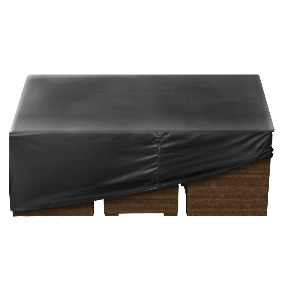 Patio Furniture Cover, 420D Heavy Duty Waterproof Outdoor Dining Table and Chairs Cover, Large Squre Patio Table Covers with Air Vent for All Weather, 74L x 74W x 28H inch, Black