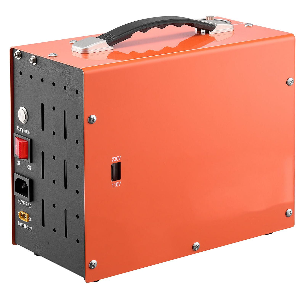 PCP Air Compressor 4500PSI PCP Airgun Compressor & Built-in Converter, Auto Stop 350W DC12V/AC120V Portable Paintball Tank Compressors for Air Rifle, Scuba Diving Bottle
