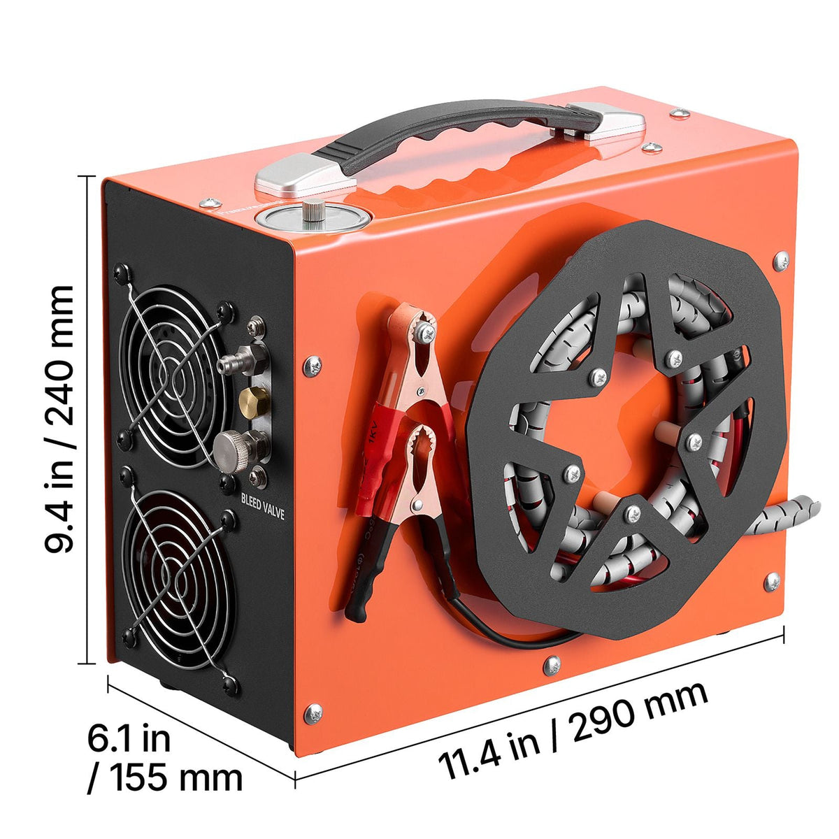 PCP Air Compressor 4500PSI PCP Airgun Compressor & Built-in Converter, Auto Stop 350W DC12V/AC120V Portable Paintball Tank Compressors for Air Rifle, Scuba Diving Bottle