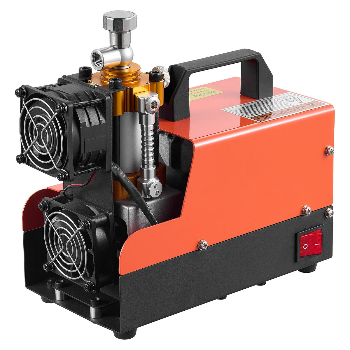 PCP Air Compressor 4500PSI PCP Airgun Compressor & External Converter, Manual Stop 250W DC12V/AC120V Portable Paintball Tank Compressors for Air Rifle, Scuba Diving Bottle