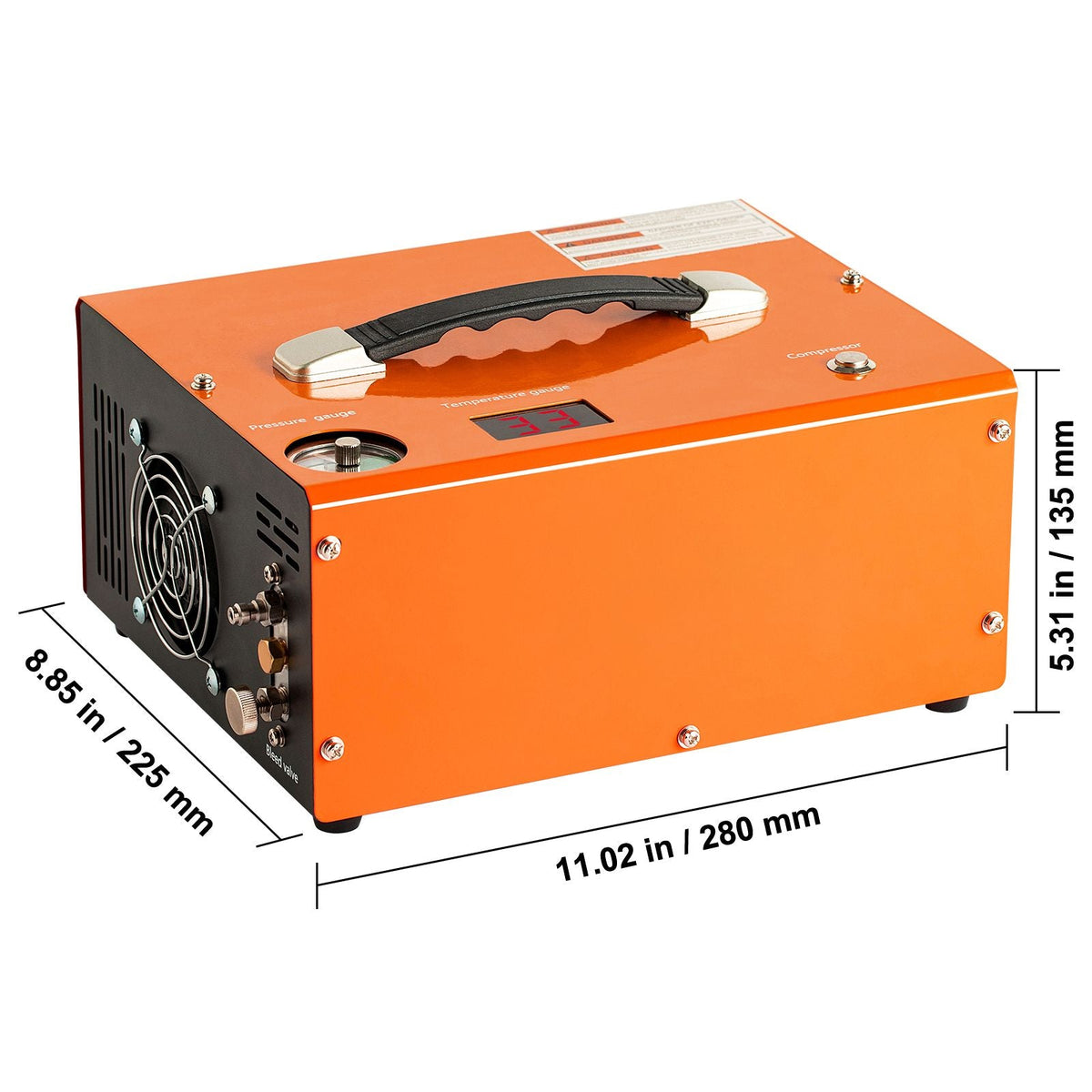 PCP Air Compressor, 4500PSI Portable PCP Airgun Compressor with Built-in Converter, Auto-Stop | DC12V/AC120V | Oil & Water-Free Paintball Tank Compressor Pump for Air Rifle, Scuba Diving Bottle