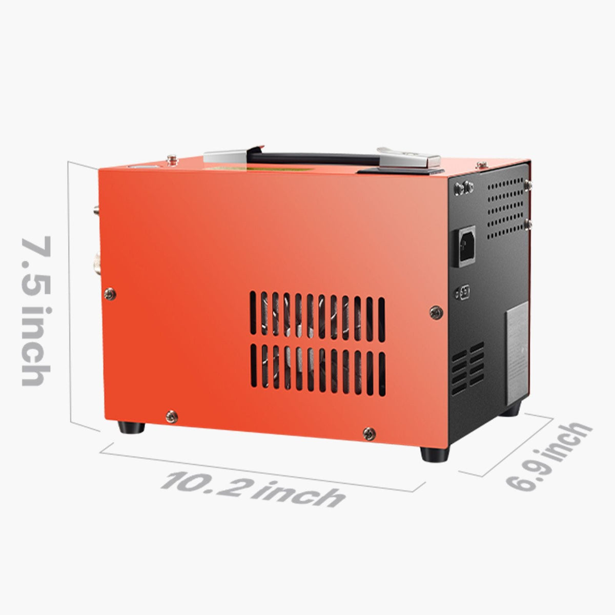 PCP Air Compressor, 4500PSI/30Mpa Portable PCP Airgun Compressor with Built-in Converter & Fan Cooling System, DC12V/AC120V Manual-Stop Air Rifle, Paintball and Scuba Tank Compressor Pump