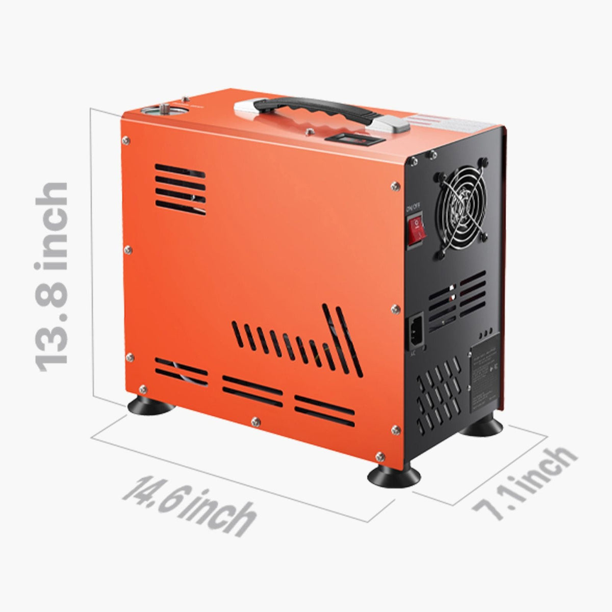 PCP Air Compressor, 800W Dual-Cylinder PCP Airgun Compressor 4500PSI/30Mpa with Built-in Fan Cooling System, Auto-Stop | Oil Free Paintball Tank Compressor for Air Rifle, Scuba Diving Bottle
