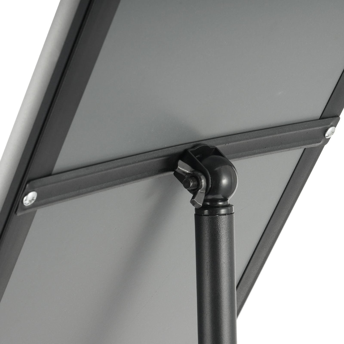 Pedestal Sign Holder, 8.5 x 11 Inch Vertical and Horizontal Adjustable Poster Stand, Heavy-Duty Floor Standing Sign Holder with Round Base for Display, Advertisement, and Outdoor, Black