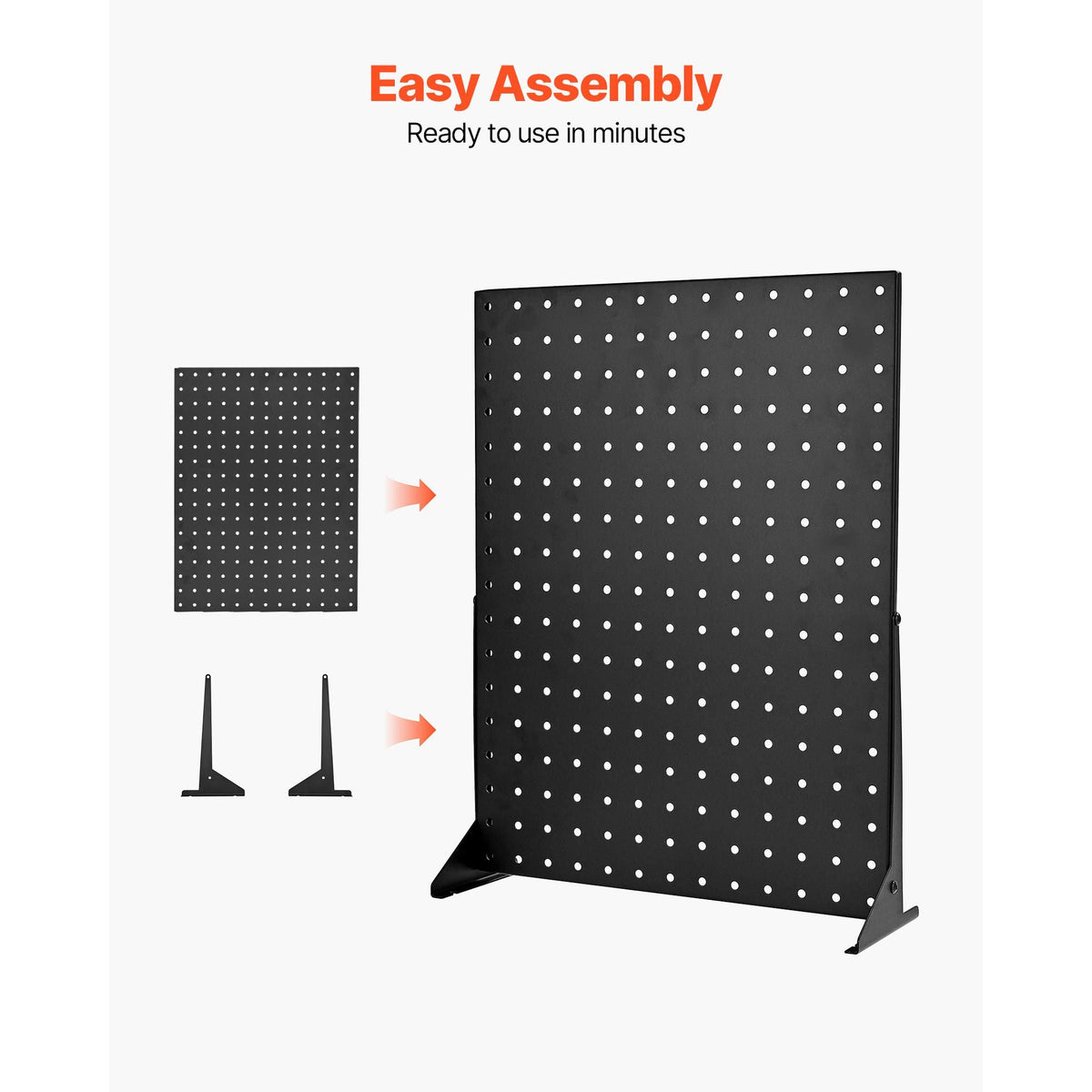Pegboard Display Stand, 17 x 13 in Tabletop Pegboard Display Stand, Accessories Rack Organizer, Thickened Cold-Rolled Steel Peg Board Panel for Grocery Retail Store Jewelry Shop, Black (4 PCS)