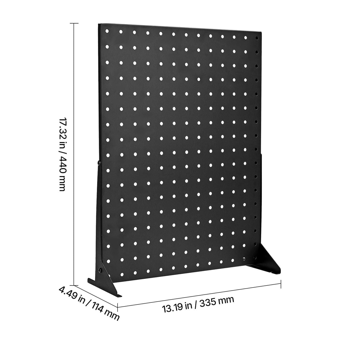 Pegboard Display Stand, 17 x 13 in Tabletop Pegboard Display Stand, Accessories Rack Organizer, Thickened Cold-Rolled Steel Peg Board Panel for Grocery Retail Store Jewelry Shop, Black (4 PCS)