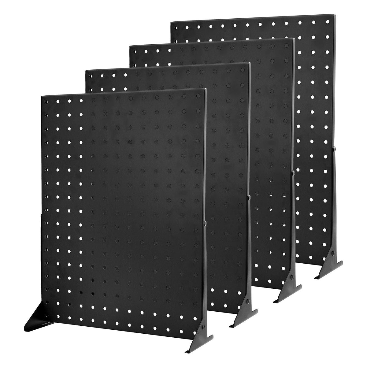 Pegboard Display Stand, 17 x 13 in Tabletop Pegboard Display Stand, Accessories Rack Organizer, Thickened Cold-Rolled Steel Peg Board Panel for Grocery Retail Store Jewelry Shop, Black (4 PCS)