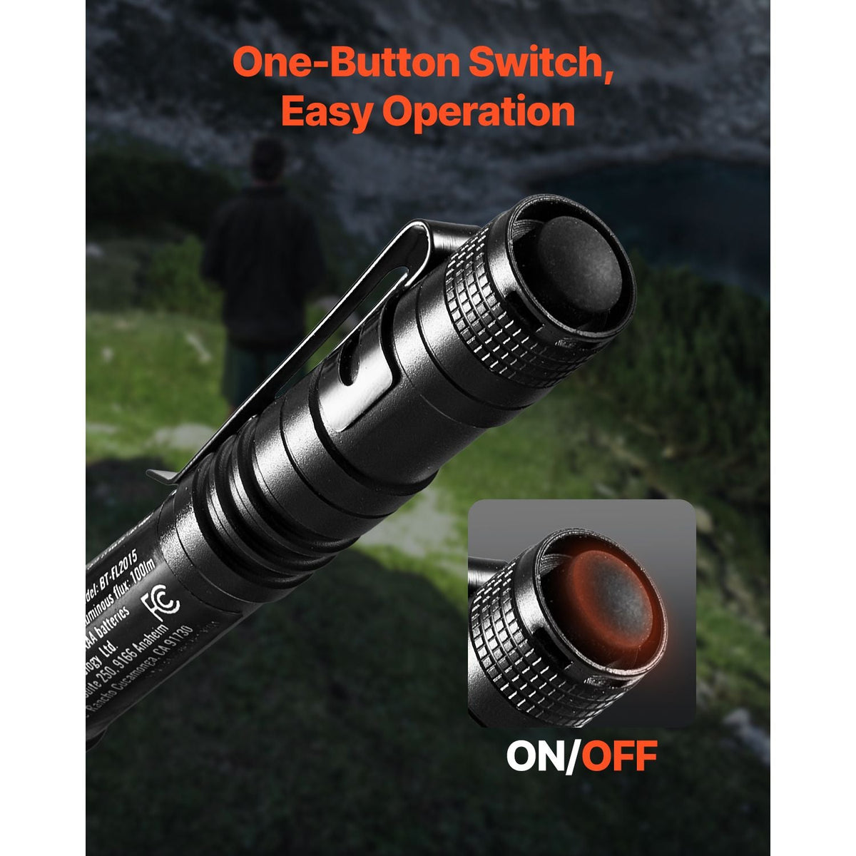 Pen Light, 2-Pack 100 Lumens Pocket Flashlight with Clip, IPX4 Waterproof Portable Penlight, Compact and Lightweight for Tight Spaces, Work, Inspection, Emergency, Mechanics, Outdoor Use