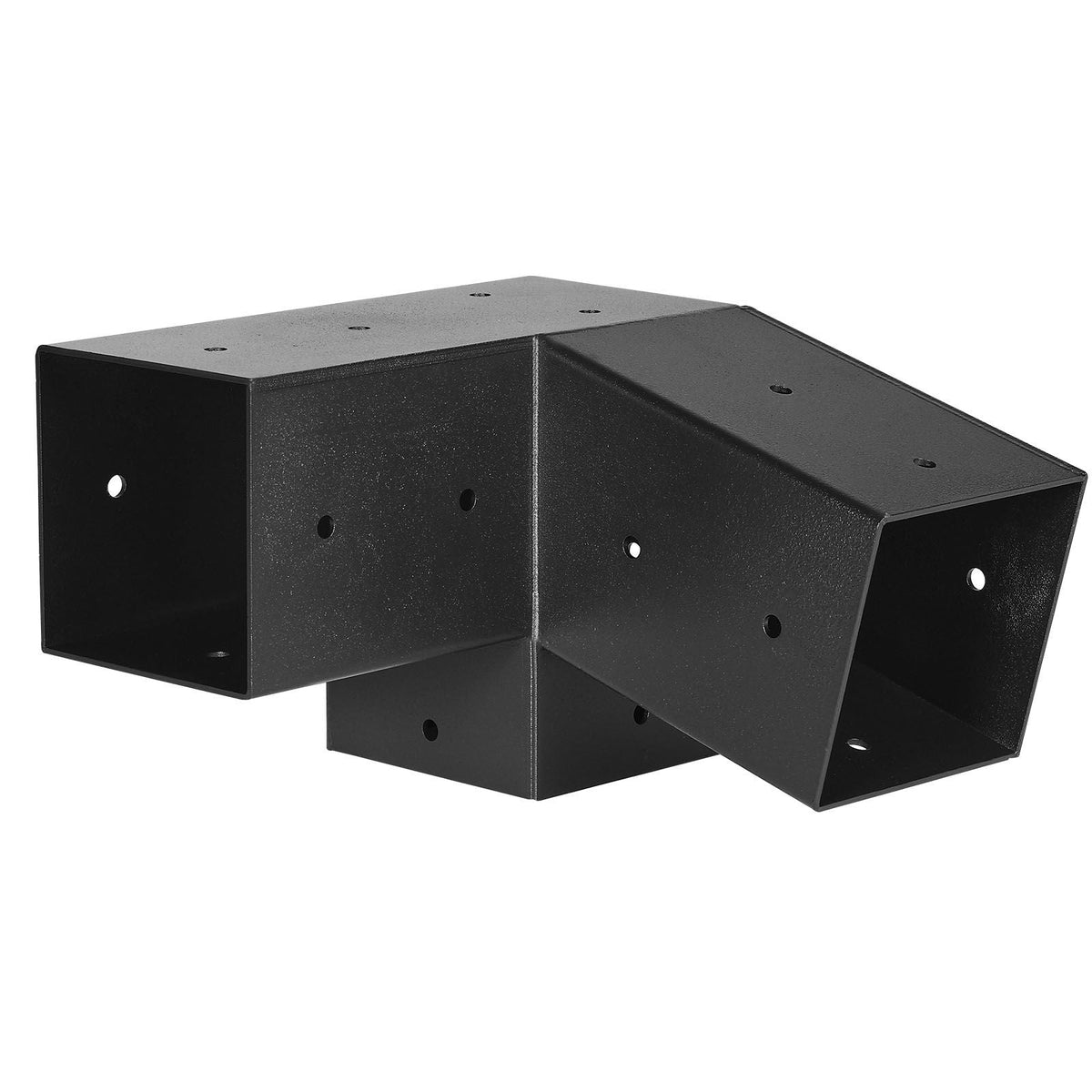 Pergola Kit, 4x4 Inch 3-Way Slanted Bracket for 3.5x3.5 Inch Wood Beams in Actual Size, Carbon Steel Pergola Bracket with Screws and Post Bases, for Outdoor Wood Pergolas, Gazebos, Sheds, 8 Pcs