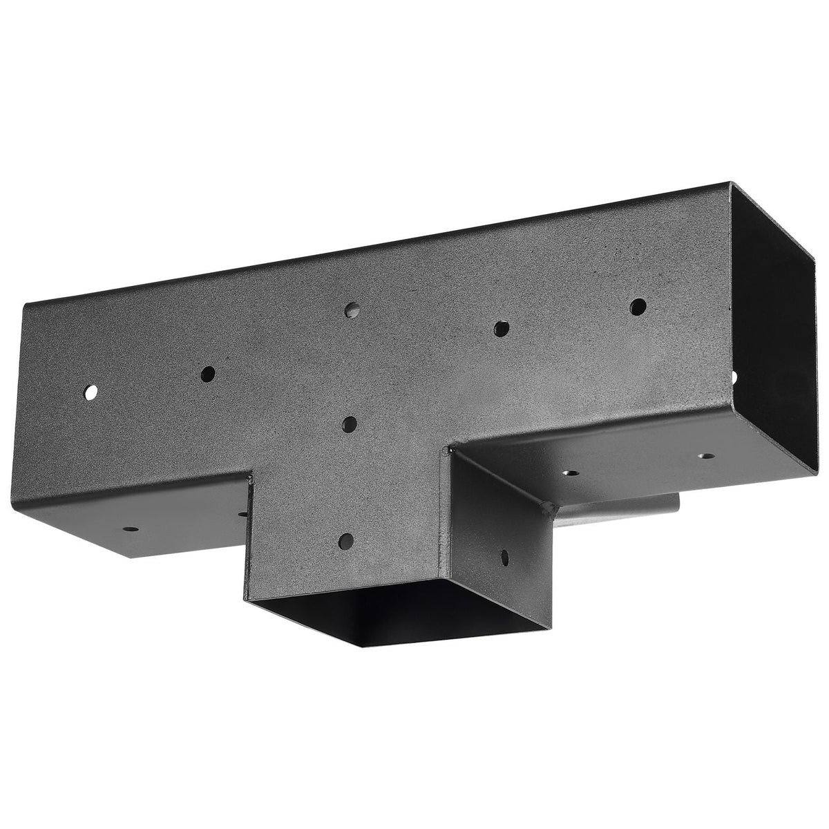 Pergola Kit, 4x4 Inch 4-Way Slanted Bracket for 3.5x3.5 Inch Wood Beams in Actual Size, Carbon Steel Pergola Bracket with Post Base and Wall Mount Base, for Outdoor Pergolas, Gazebos, Sheds