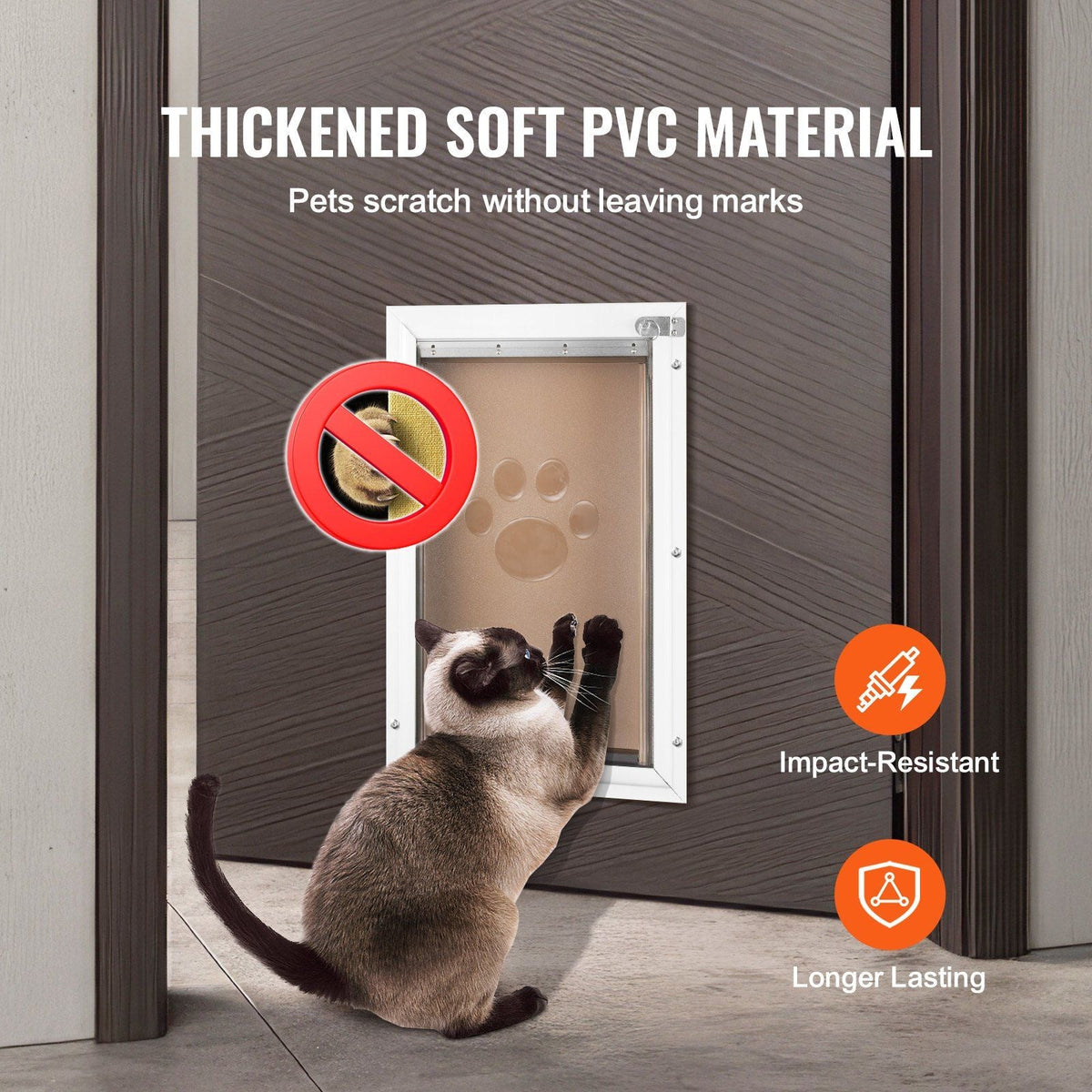 Pet Door Replacement Flap, Compatible with Flap Pet Doors, Measures 10.25" x 16.25" Longer Lasting, Weather-proof, Thickened PVC Dog Door Replacement Flap with Long Magnetic Strip (Large)