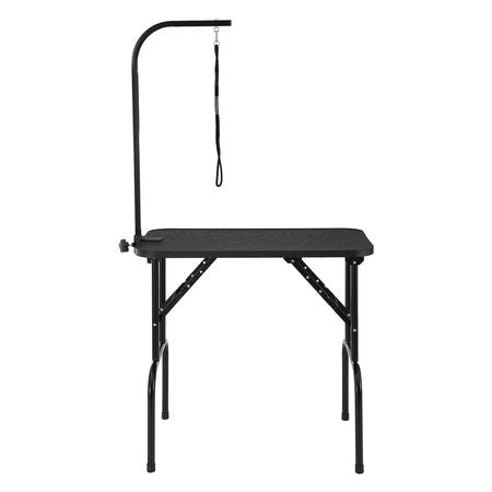 Pet Grooming Table Arm with Clamp, 32''x18'' Dog Grooming Station, Foldable Pets Grooming Stand for Medium and Small Dogs, Free No Sit Haunch Holder with Grooming Loop, Bearing 220lbs