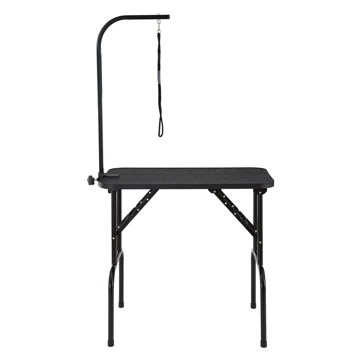 Pet Grooming Table Arm with Clamp, 32''x18'' Dog Grooming Station, Foldable Pets Grooming Stand for Medium and Small Dogs, Free No Sit Haunch Holder with Grooming Loop, Bearing 220lbs