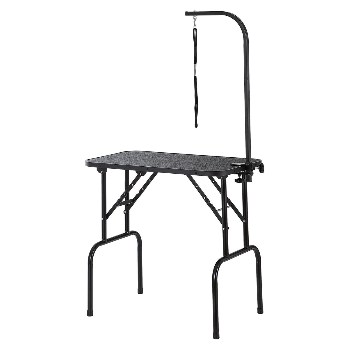 Pet Grooming Table Arm with Clamp, 32''x18'' Dog Grooming Station, Foldable Pets Grooming Stand for Medium and Small Dogs, Free No Sit Haunch Holder with Grooming Loop, Bearing 220lbs