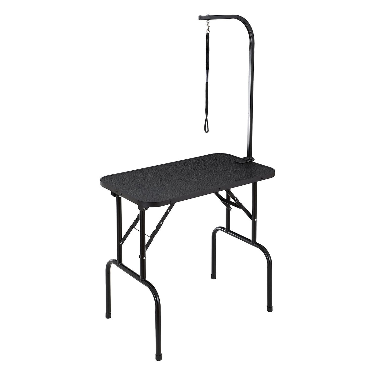 Pet Grooming Table Arm with Clamp, 32''x18'' Dog Grooming Station, Foldable Pets Grooming Stand for Medium and Small Dogs, Free No Sit Haunch Holder with Grooming Loop, Bearing 220lbs