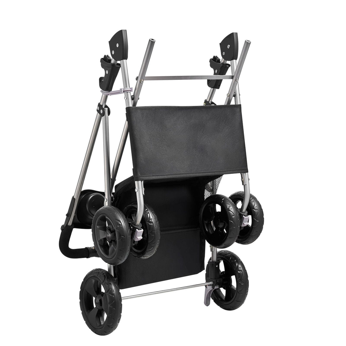 Pet Stroller, 35 lbs Weight Capacity, Foldable Dog Stroller Cart, 4 Wheels Cats Pram with Detachable Carrier & Mesh Windows, Portable Animal Carrier with Brake for Small to Medium Pets