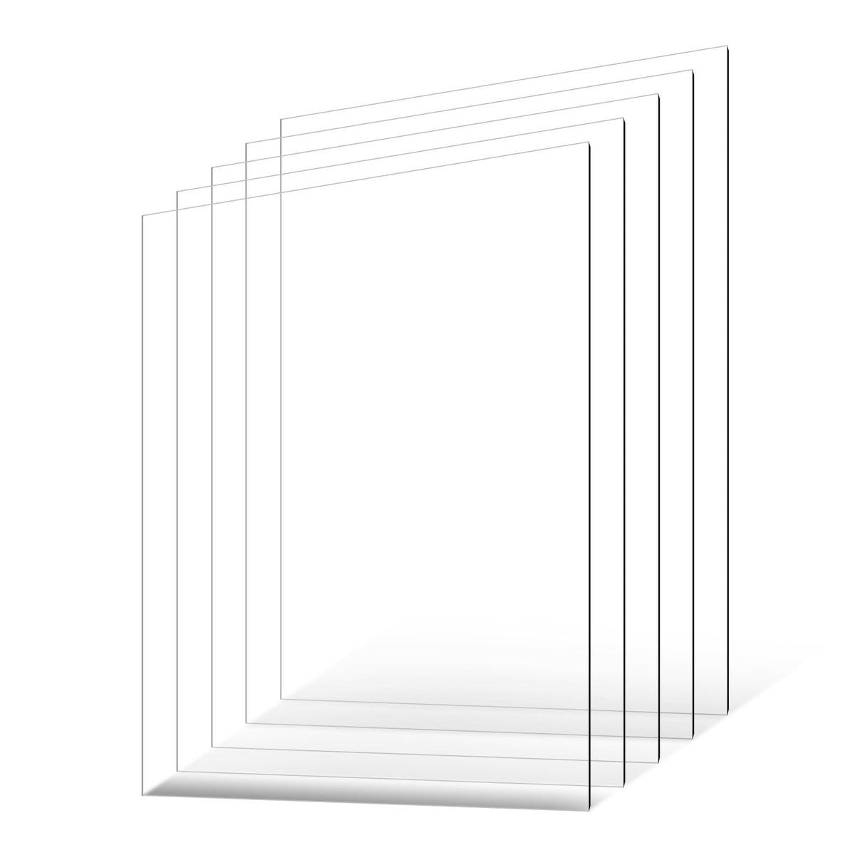 PET/Plexiglass Sheets, 5-Pack Plastic Sheet, 24 x 36 Inch 0.04 Inch Thick Transparent Clear Flexible Plastic Panels for Craft, Replacement Picture Frame Glass, DIY Display Project, Easy to Cut