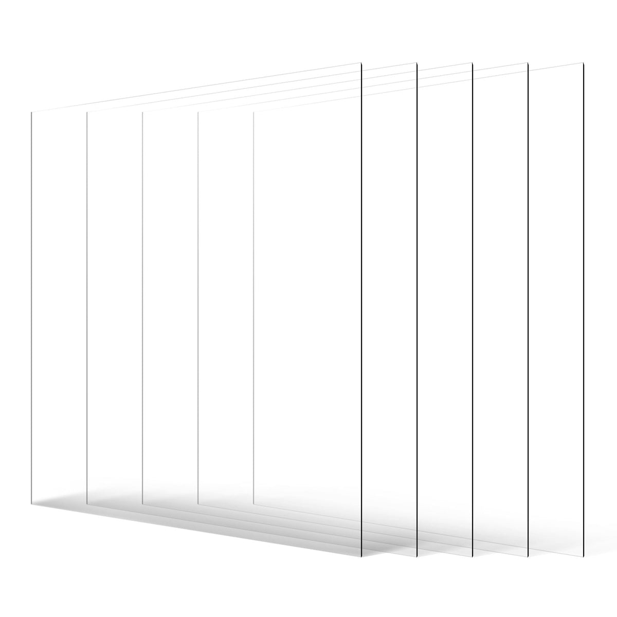 PET/Plexiglass Sheets, 5-Pack Plastic Sheet, 24 x 36 Inch 0.04 Inch Thick Transparent Clear Flexible Plastic Panels for Craft, Replacement Picture Frame Glass, DIY Display Project, Easy to Cut