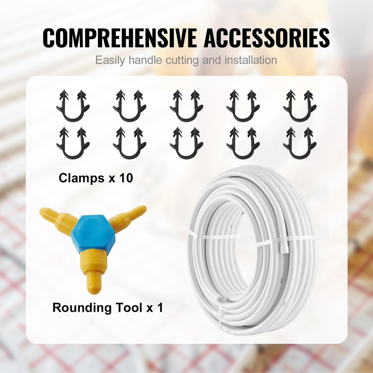 PEX-AL-PEX Tube, 164 ft, 0.79'' Diameter Aluminum-Plastic Composite Pipe Oxygen Barrier Radiant Floor PEX Pipe, 0.08'' Thickness Radiant Heat Floor Plumbing Inner Aluminum Layer PEX Tubing Pipe