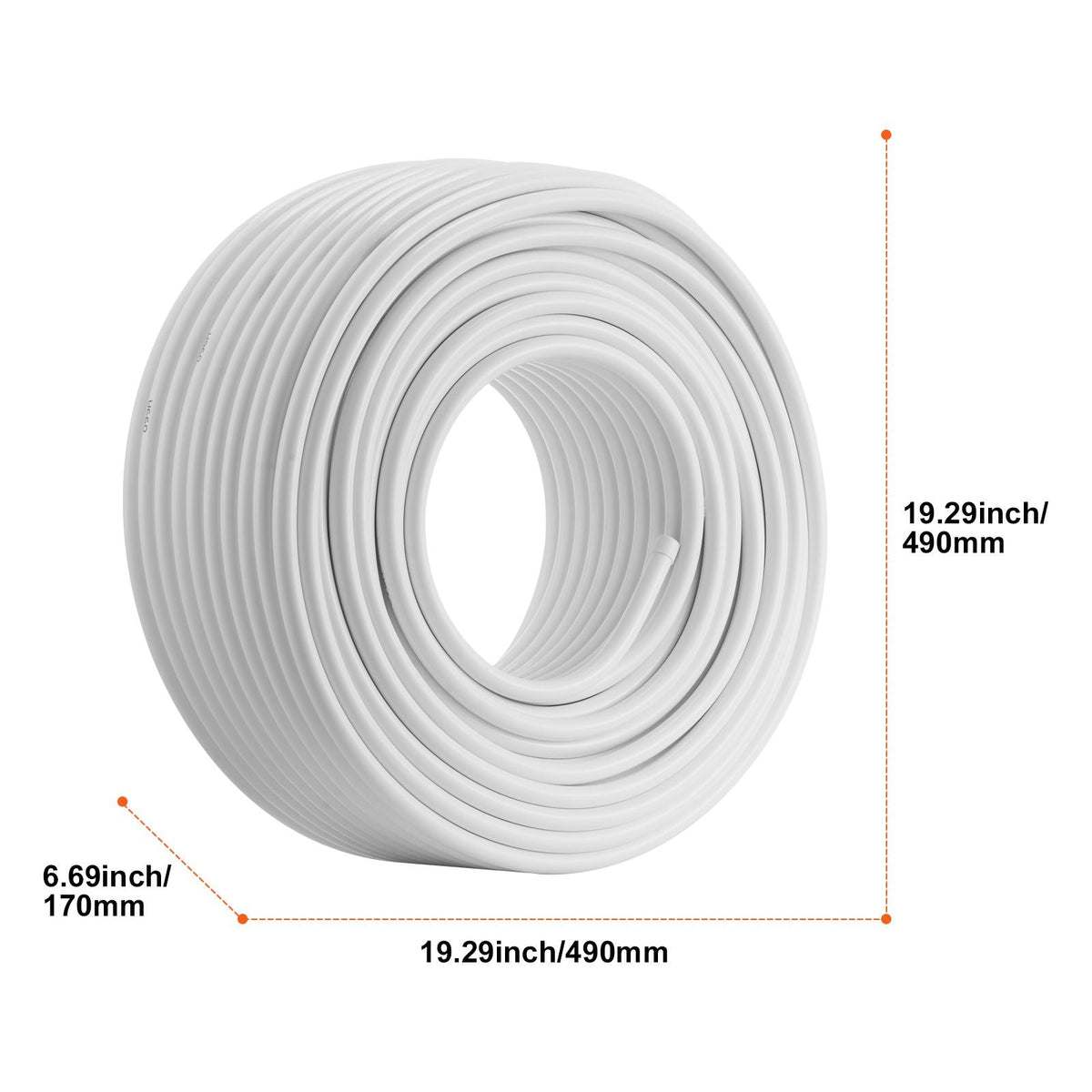 PEX-AL-PEX Tube, 328ft, 5/8'' Diameter Aluminum-Plastic Composite Pipe Oxygen Barrier Radiant Floor PEX Pipe, 0.08'' Thickness Radiant Heat Floor Plumbing Inner Aluminum Layer PEX Tubing Pipe