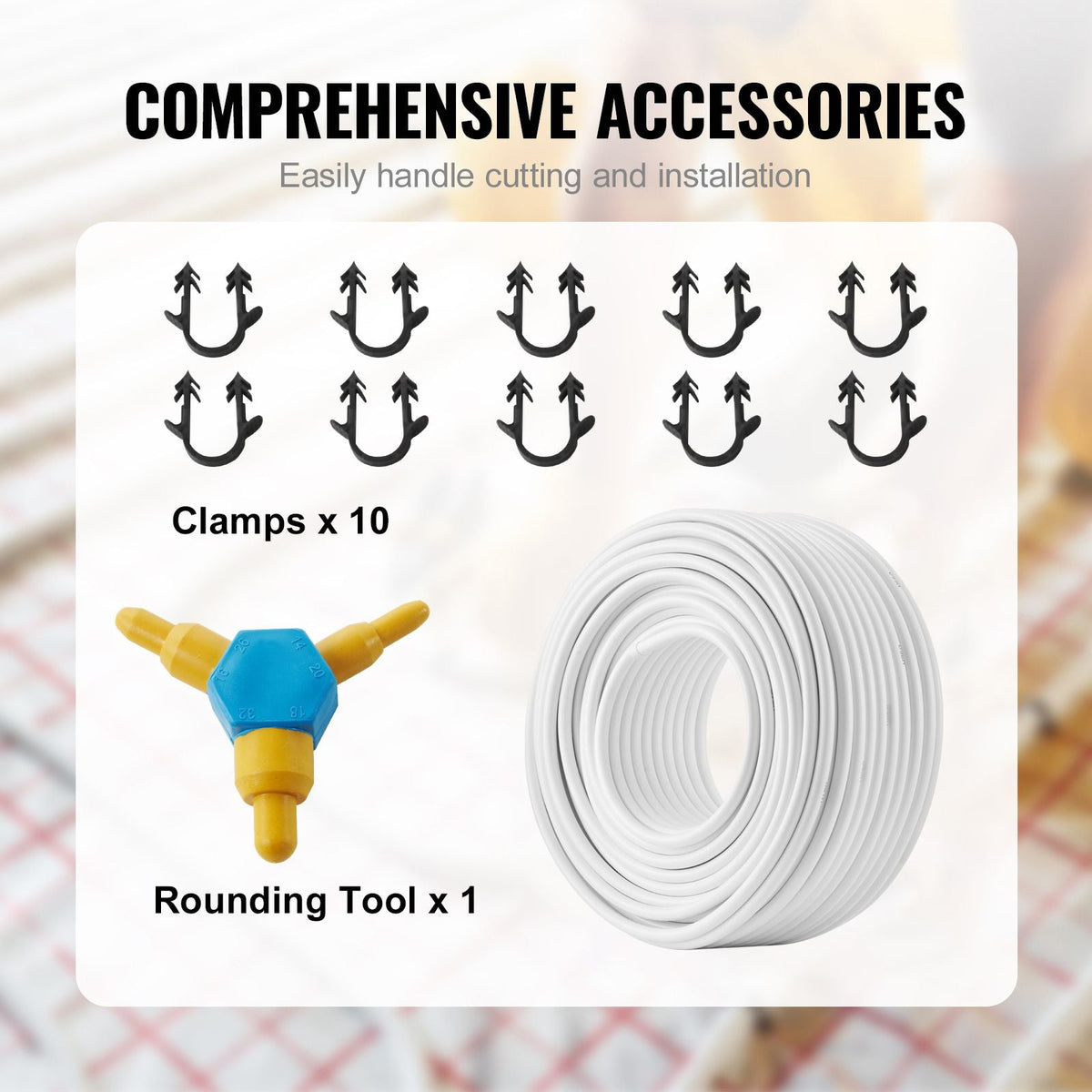 PEX-AL-PEX Tube, 328ft, 5/8'' Diameter Aluminum-Plastic Composite Pipe Oxygen Barrier Radiant Floor PEX Pipe, 0.08'' Thickness Radiant Heat Floor Plumbing Inner Aluminum Layer PEX Tubing Pipe