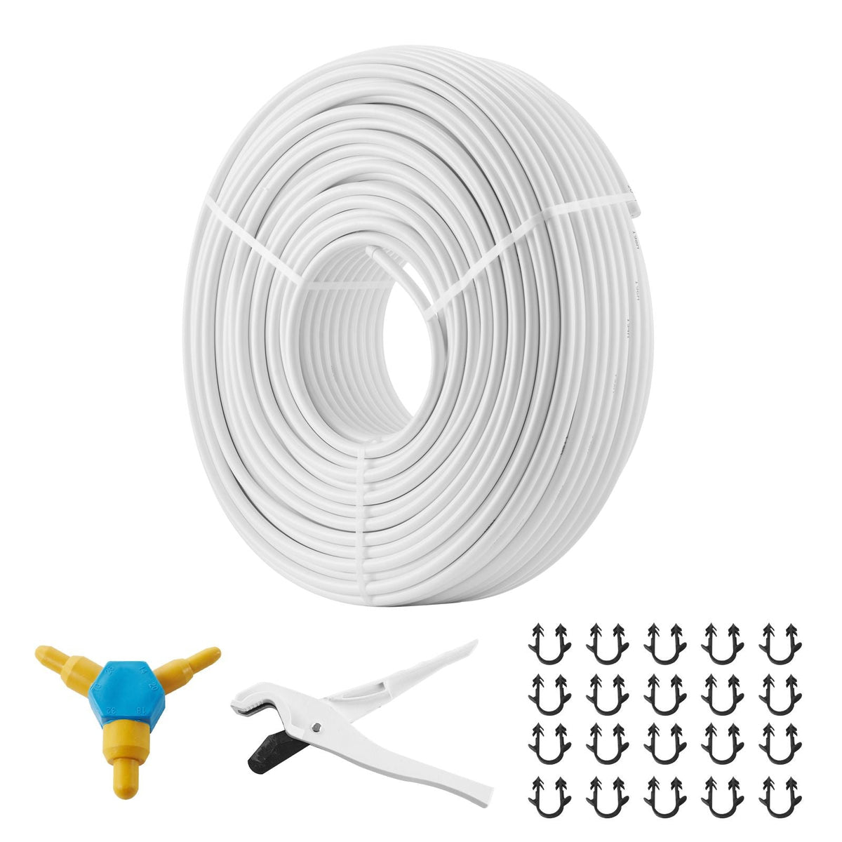 PEX-AL-PEX Tube, 656ft, 5/8'' Diameter Aluminum-Plastic Composite Pipe Oxygen Barrier Radiant Floor PEX Pipe, 0.08'' Thickness Radiant Heat Floor Plumbing Inner Aluminum Layer PEX Tubing Pipe