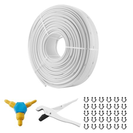 PEX-AL-PEX Tube, 984ft, 5/8'' Diameter Aluminum-Plastic Composite Pipe Oxygen Barrier Radiant Floor PEX Pipe, 0.08'' Thickness Radiant Heat Floor Plumbing Inner Aluminum Layer PEX Tubing Pipe