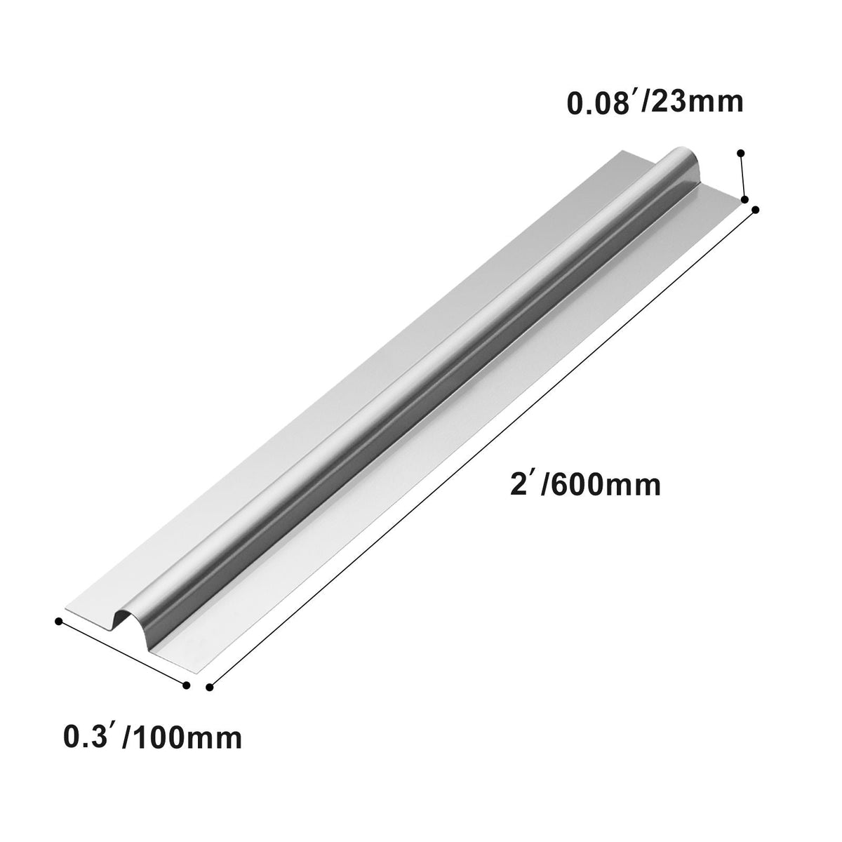 PEX Heat Transfer Plates 2 ft, Radiant Heat Plates for 3/4" PEX Pipe, Durable Aluminum & Easy Trimming and Install Underfloor Heat Tubing Plates, Perfect for Wooden Floors (200pcs)