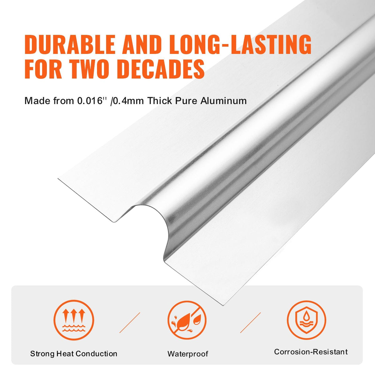 PEX Heat Transfer Plates 4 ft, Radiant Heat Plates for 3/4" PEX Pipe, Durable Aluminum & Easy Trimming and Install Underfloor Heat Tubing Plates, Perfect for Wooden Floors (200pcs)